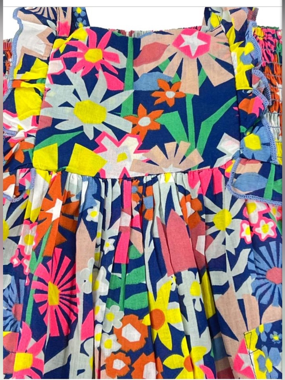 Stella McCartney KIDS floral sundress RUFFLES bright flowers 6 - Picture 3 of 5